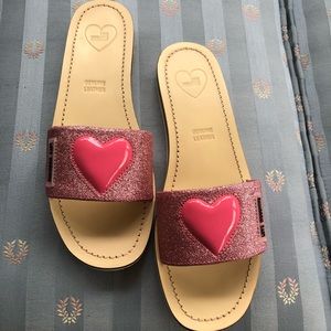 NWT Moschino - Padded Heart Slides - Pink - 38